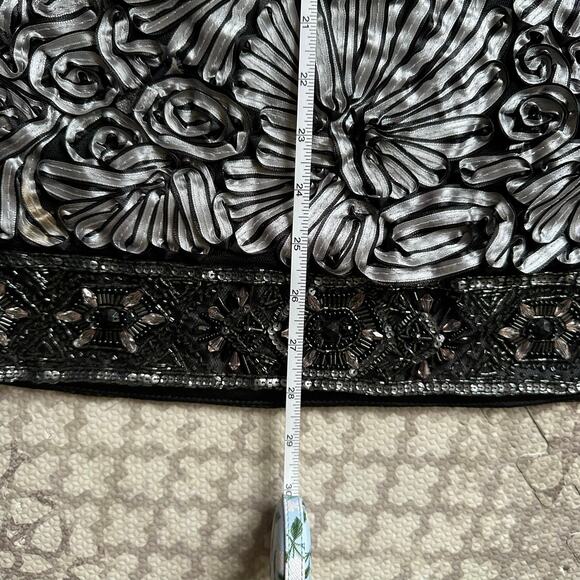 Sue Wong Vintage Y2K Nocturne Bead and Ribbon Embroidered Strapless Dress Size 6 - Picture 12 of 12